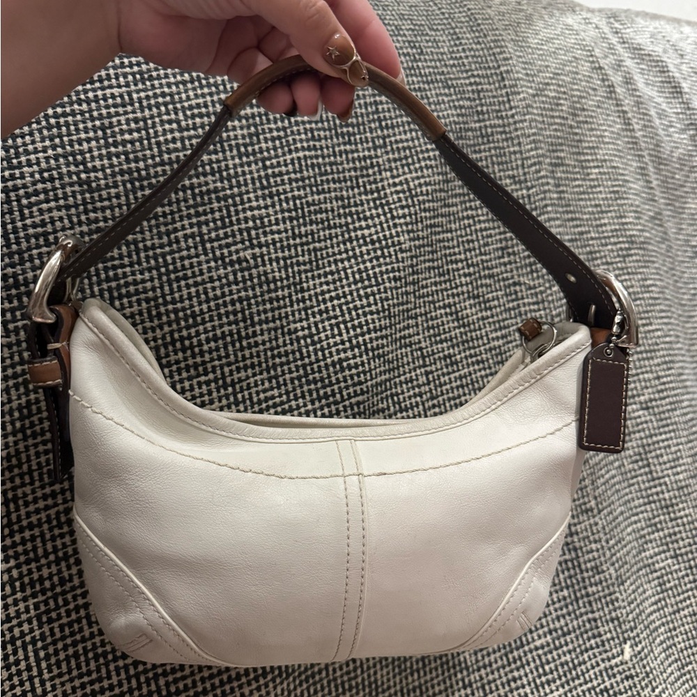 Coach Mini White Hobo
